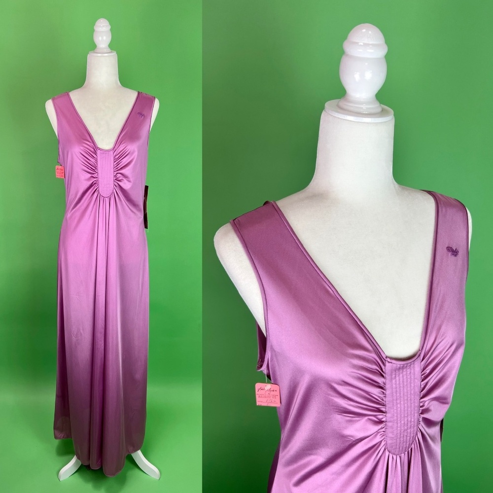 Deadstock Vintage Diane Von Furstenberg Purple Nightgown Slip Dress - Size M/L